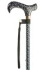 Adjustable Walking Stick with Patterned Derby Handle - Geometric