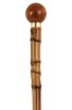 Rosewood Ball Handled Walking Cane with Bamboo Shaft