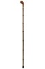 Wooden Handled Pistol Grip Walking Cane with Bamboo Shaft