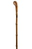 Wooden Handled Pistol Grip Walking Cane with Bamboo Shaft