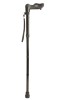 Anatomical Black Left Handed Shorter Folding Walking Stick