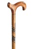 Derby Walking Stick with Spiral Carved Shaft