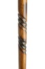 Derby Walking Stick with Spiral Carved Shaft