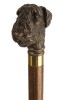 Brown Corinium Airedale Moulded Top Collectors Cane