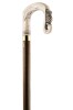 Collectors Walking Stick with Moulded Shepherds Crook Style Handle & Thistle Detail