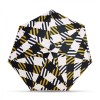 Black and Antique Yellow Oversize Gingham Folding Compact Umbrella by Anatole of Paris  GORDON