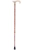 Petite Adjustable Derby Walking Stick - Peach Floral