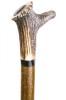 Stout Staghorn Crown Hiking Stick with Whistle and Buffalo horn details