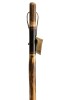 Brazos Leather Exotic Wood Hickory Handmade Hiking Stick with Leather Case