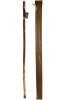 Brazos Leather Exotic Wood Hickory Handmade Hiking Stick with Leather Case