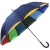 Bright Rainbow - Double Skin Automatic Opening Umbrella - Navy Blue