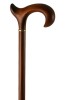 Beech Scorched Fashioned Derby Walking Stick - Left