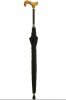 Black Adjustable Walking Stick Umbrella by Classic Canes