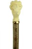 Imitation Ivory Ram's Head Hazel Hiking Stick