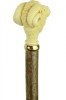 Imitation Ivory Ram's Head Hazel Hiking Stick