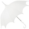 Lily Scalloped White Pagoda Umbrella by Chrysalin