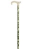 Petite Adjustable Derby Walking Stick - Slate Grey Leaves