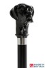 Black Labrador Dog Head Walking Stick on Black Shaft Collector Cane