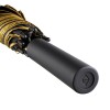 Automatic Opening Walking Length Two-Tone Umbrella - Black & Gold