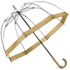 Fulton Birdcage Clear Dome Umbrella - Gold Trim