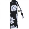 Fulton Miniflat Lightweight Folding Umbrella - Black & White Floral