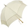 Leonie UVP Beige Parasol with Beige Daisy Border by Pierre Vaux