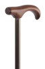Adjustable Derby Travel Walking Stick with Bronzed Shaft