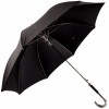 Luxury Gents Black Umbrella with Chrome Handle by Pasotti