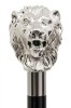 Silver Plated Lion Dress Cane by Pasotti