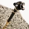 Bellezza Double Canopy Umbrella with Swarovski Crystals and Enamelled Panther Handle by Pasotti