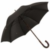 Luxury Gents Black Umbrella with One-Piece Tiger Hickory Handle & Shaft by Pasotti