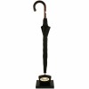 Luxury Gents Black Umbrella with One-Piece Tiger Hickory Handle & Shaft by Pasotti