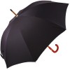 Luxury Gents Navy & Red Spot Umbrella with Red Leather Handle by Pasotti