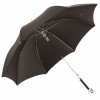 Luxury Gents Umbrella with Chrome Skull Handle by Pasotti