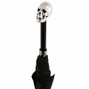 Luxury Gents Umbrella with Chrome Skull Handle by Pasotti