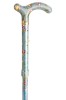 Petite Adjustable Folding Cane - Grey Floral