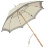 Eleonore - UVP Beige Parasol with Grey Curl Lace Bands by Pierre Vaux