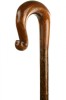 Handmade Sapele Shepherd's Crook on Hazel Shaft