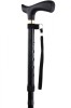 Extra Long Crutch Handle Folding Walking Stick - Black