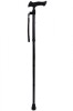 Ergonomic Gel Handle Folding Walking Stick - Black