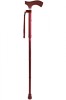 Metallic Matt Crutch Handle Folding Walking Stick - Red