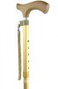Metallic Matt Crutch Handle Folding Walking Stick - Gold