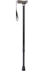 Silicone Gel Handle Black Adjustable Walking Stick