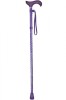 Engraved Folding Derby Walking Stick - Purple