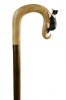 Handmade Border Collie Shepherd's Crook on Hazel Shaft