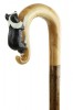 Handmade Border Collie Shepherd's Crook on Hazel Shaft