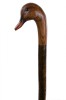 Handmade Duck Head Leg Cleek on Hazel Shaft