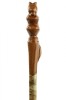 Handmade Stylised Squirrel Hiking Stave with Mottled Hazel Shaft