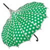 Ribbed Polka Dot UVP Pagoda by Soake - Green with White Dots