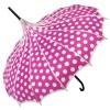 Ribbed Polka Dot UVP Pagoda by Soake - Pink with White Dots